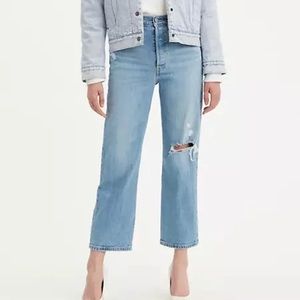 Levi’s ribcage high rise ankle jeans